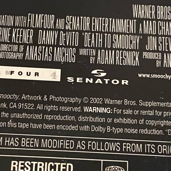 Death to Smoochy - VHS - Robin Williams - Edward Norton - Danny DeVito - Picture 4 of 4